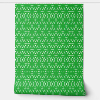 Green Geometric Floral Abstract Wallpaper