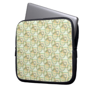 Green Geometric Pattern Laptop Sleeve