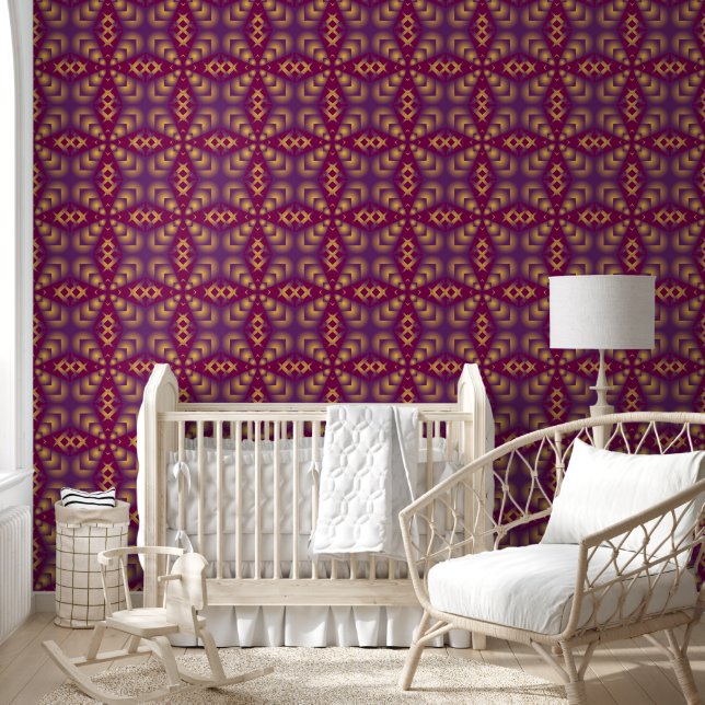 Green geometric pattern wallpaper (Kids)