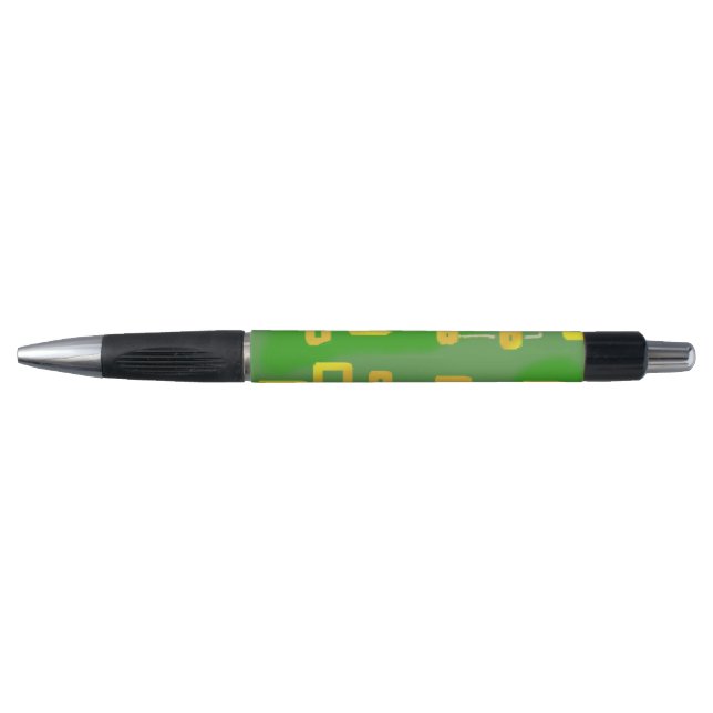Green Geometric Pen (Front)
