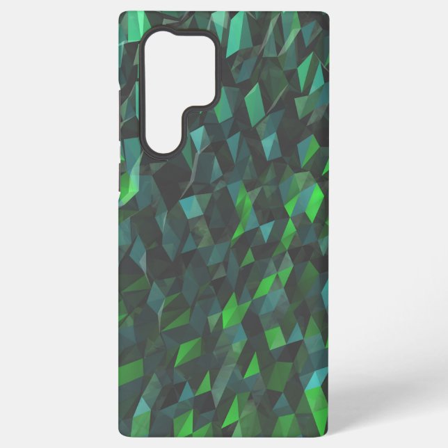 Green Geometric Polygons Galaxy S22 Cases (Back)