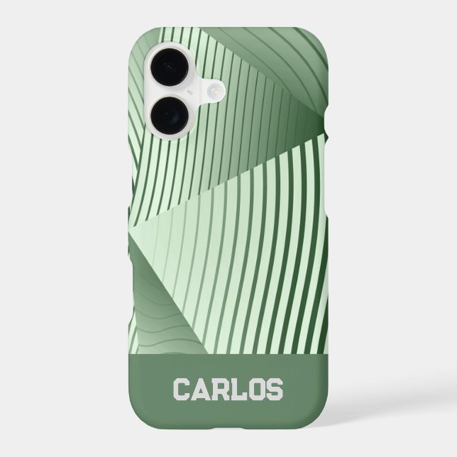 Green Geometric Shapes and Stripes (Back)