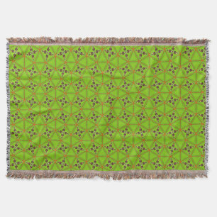 Green Geometric Throw Blanket