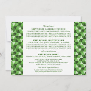 Green Geometric Triangles Information Card