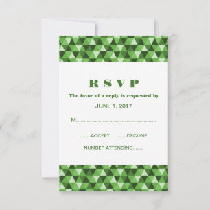 Green Geometric Triangles Response Card