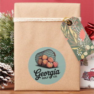 Green Georgia Golf Co Range Bucket Classic Round Sticker