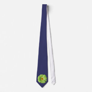 Green Gerbera Daisy Flower Tie