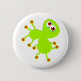 Green Germ 6 Cm Round Badge