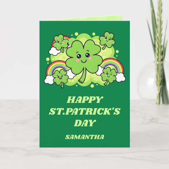 Green Giggles St. Patrick’s Day Card (Front)