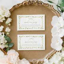 Green Gingham Bow Books for Baby Card