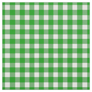 Green Gingham Check Fabric