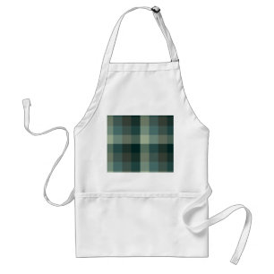 Green Gingham Check Plaid Design  Standard Apron