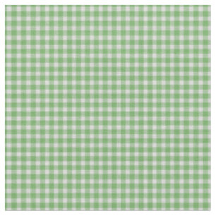 Green Gingham Checkered Plaid Fabric