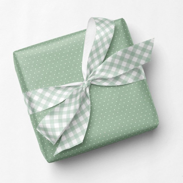 Green gingham cute simple check satin ribbon (Creator Uploaded)