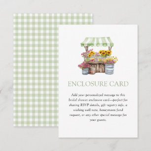 Green Gingham Fresh Off The Market Enclosure Card