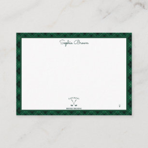 Green Gingham Golf Bridal Shower Card