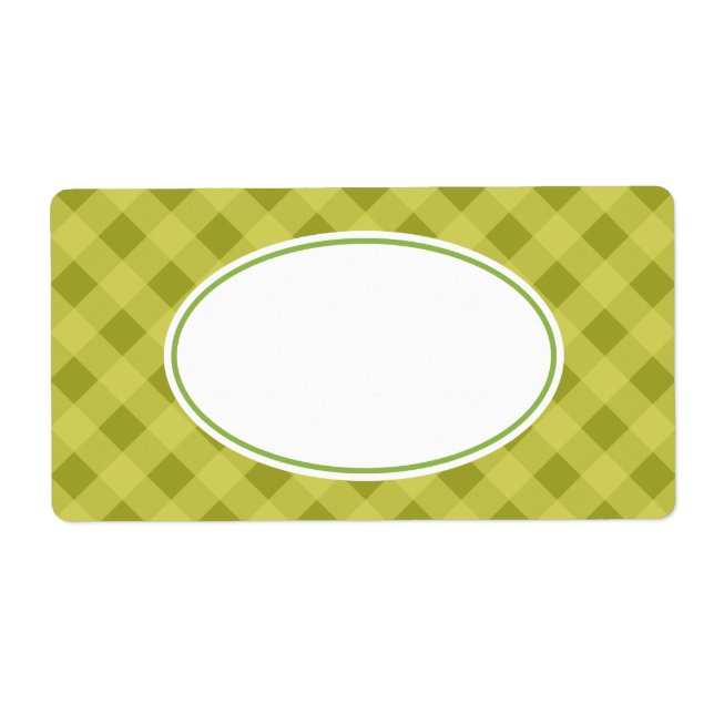 Green Gingham Labels (Front)