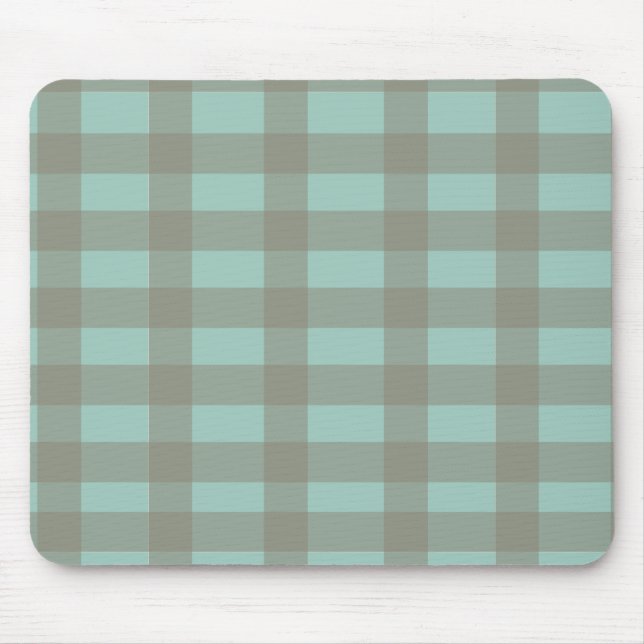 Green Gingham Mouse Mat (Front)