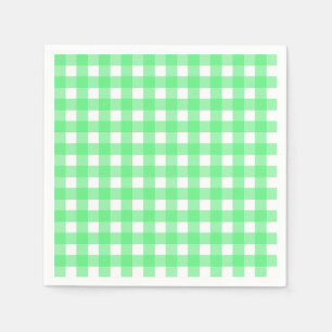 Green gingham napkin