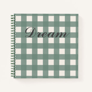 Green Gingham Notebook