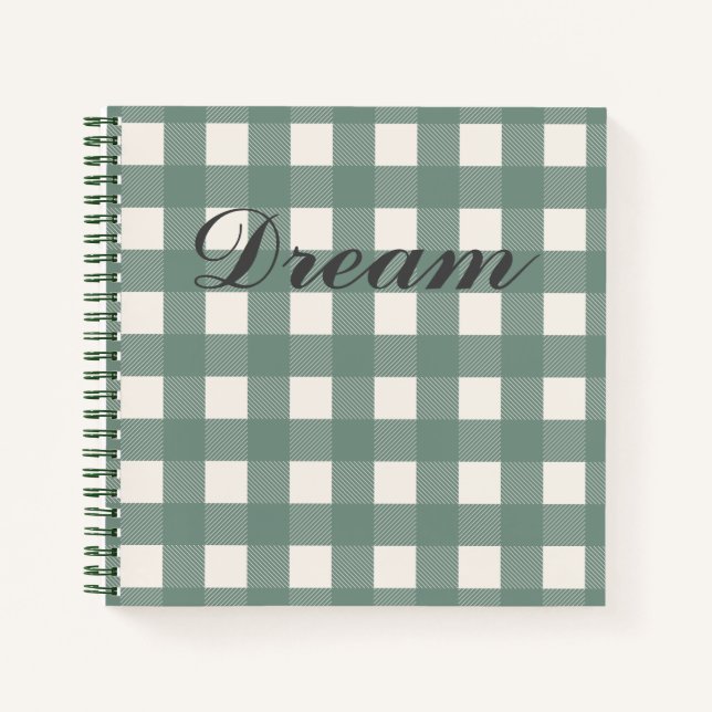 Green Gingham Notebook (Front)