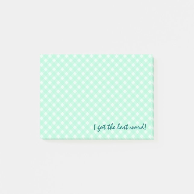 green gingham notes (Front)