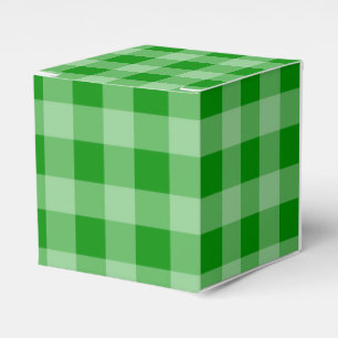 Green Gingham Pattern Favour Box