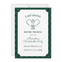 Green Gingham Pickleball Bachelorette Weekend