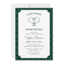 Green Gingham Pickleball Bridal Shower