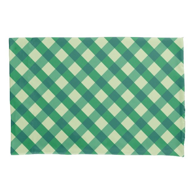 Green Gingham Pillowcase (Front)