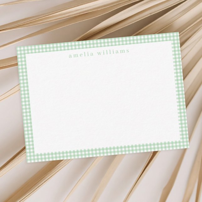 Green Gingham Plaid Card (Creator Uploaded)