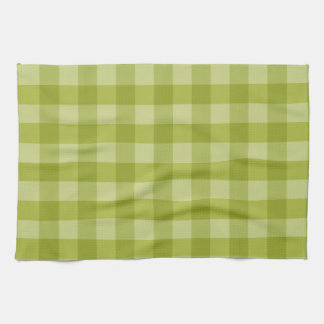 Green gingham tea towel
