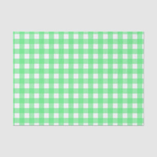 Green gingham tissue paper