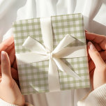 Green Gingham Wrapping Paper<br><div class="desc">This charming wrapping paper features a soft sage green and white gingham pattern, offering a classic, yet delicate look. Ideal for adding a sweet, cosy touch to gift wrapping for birthdays, baby showers, or any special occasion. The subtle colour scheme and timeless plaid design make it a versatile choice, blending...</div>