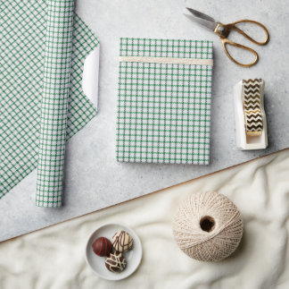 Green Gingham Wrapping Paper