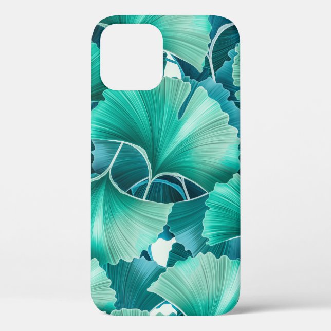 Green ginkgo biloba illustration pattern Case-Mate iPhone case (Back)