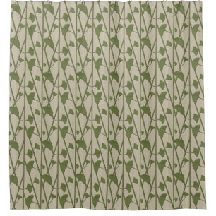 green ginkgo biloba - shower curtain