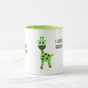 Green giraffe mug