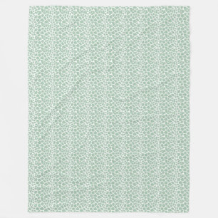 Green Giraffe Print Fleece Blanket
