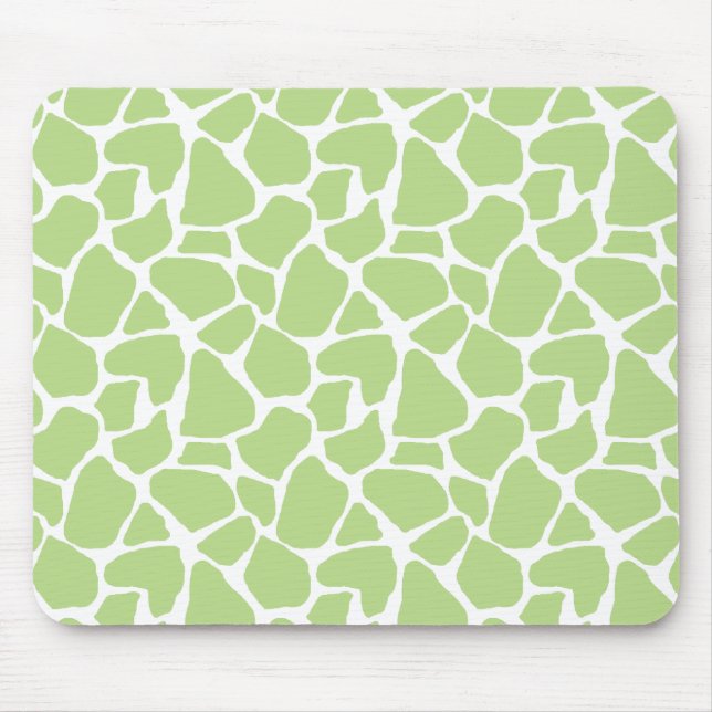 Green Giraffe Print Mousepad (Front)