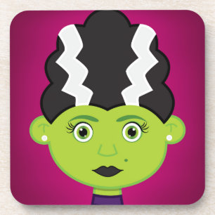 Green girl monster coaster