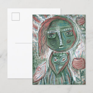 Green Girl Postcard