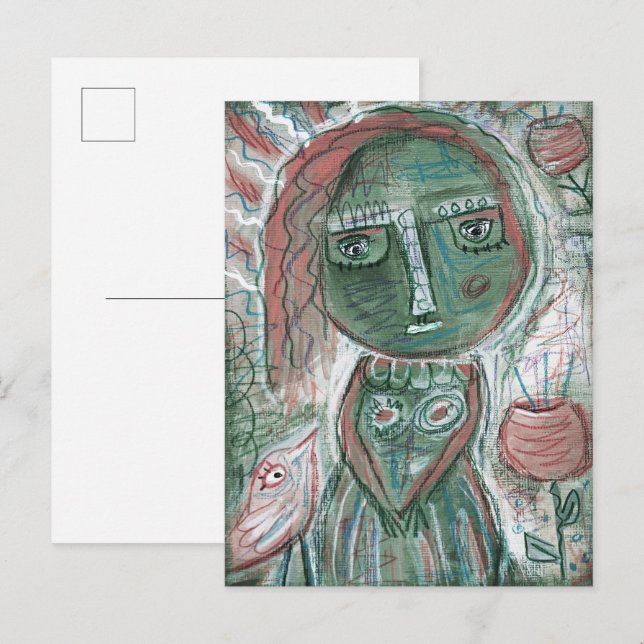Green Girl Postcard (Front/Back)