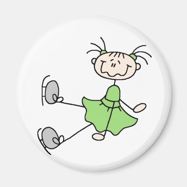 Green Girl Skater Magnet (Front)