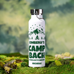 Green Glamping Bachelorette  Water Bottle