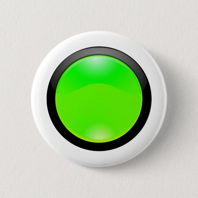 Green Glass 6 Cm Round Badge (Front)