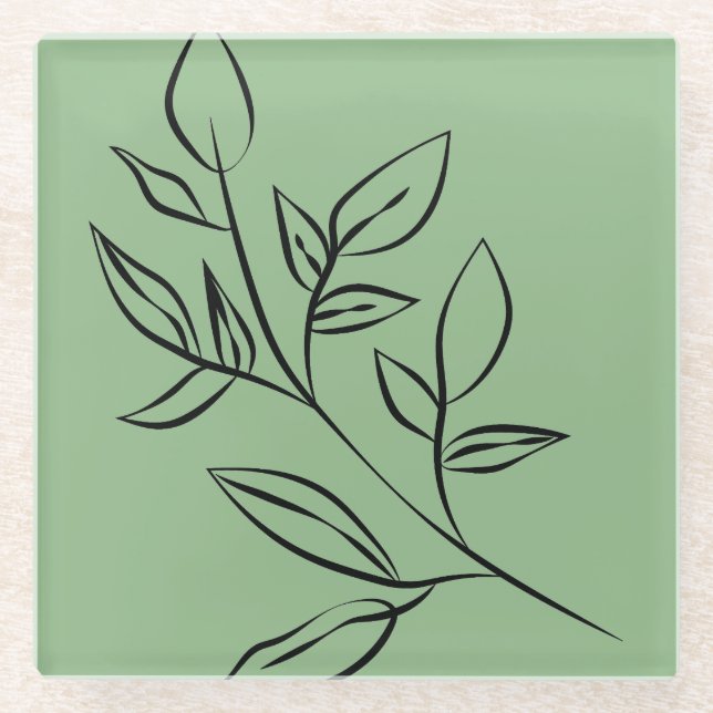 Green Glass Coasters (Front)