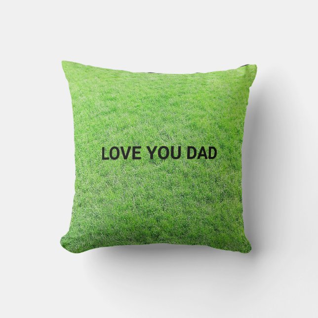 Green Glass design Dad's Cushion (Front)