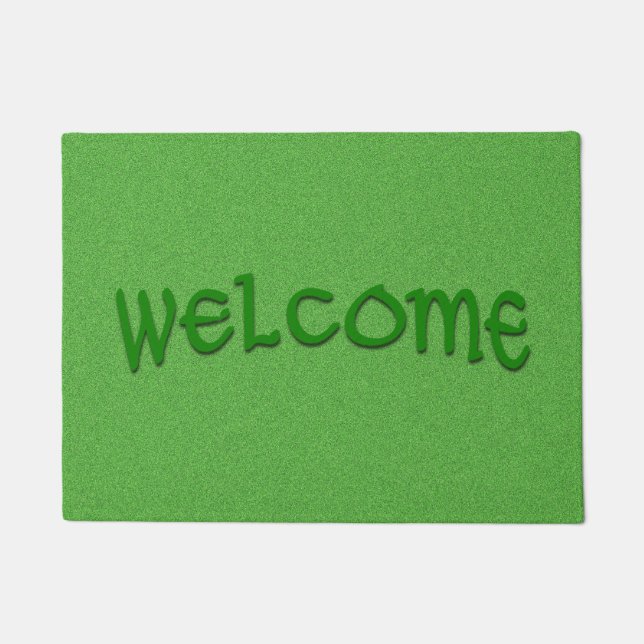 Green Glimmer Welcome Mat (Front)