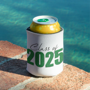 Green Glitter Class of 2025 Can Cooler